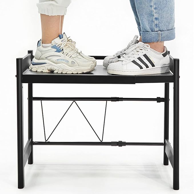 Microwave Storage Rack Microwave Oven Rack, 2 Tier Kitchen Countertop Storage Shelf Free Standing Toaster Organizer Metal Baker Workstation Shelving Stand/Teles, Fi*ed