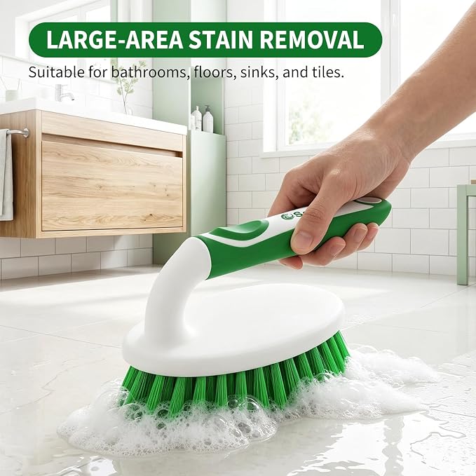 Scrub Brush Set of 4 Pack, Heavy Duty Shower Cleaning Brush Set - Image 4