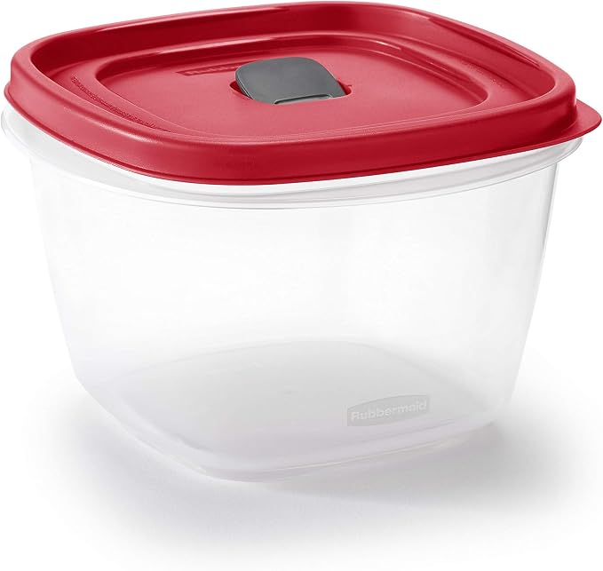 Rubbermaid Easy Find Vented Lid Food Storage Containers 7-Cup Red - Image 2