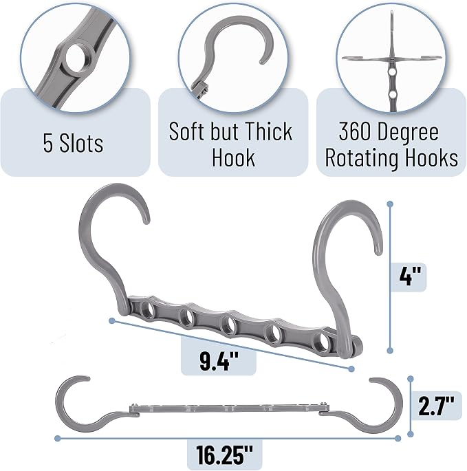 Mr. Pen- Space Saving Hangers, 360° Rotating Hooks | Magic Cascading Hanger - Image 3