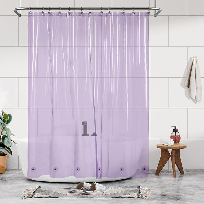 Barossa Design Clear Lavender Shower Curtain Liner Standard Size by BarossaDesign