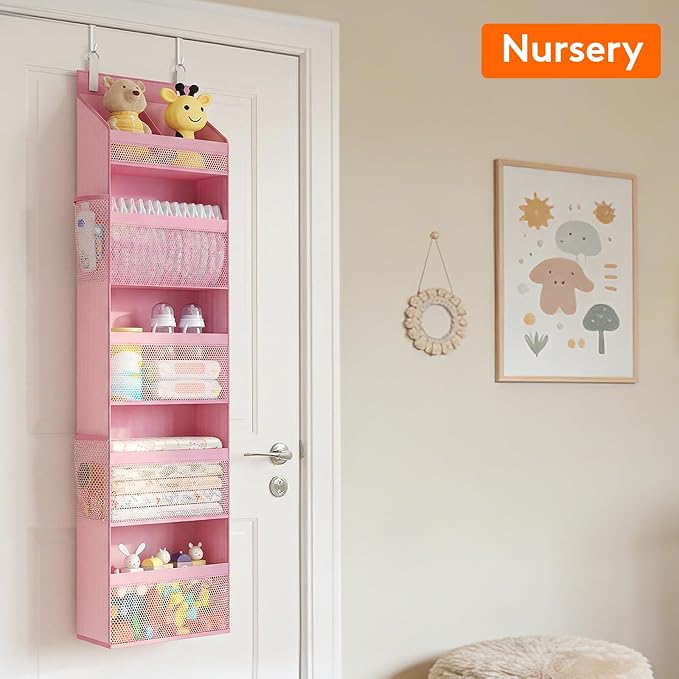 Lifewit 5 Tier Over the Door Organizer, Diaper Hanging Storage - Image 9