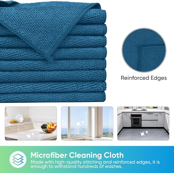 HOMEXCEL 24PK Microfiber Cleaning Cloth, Cleaning Rag - Image 3