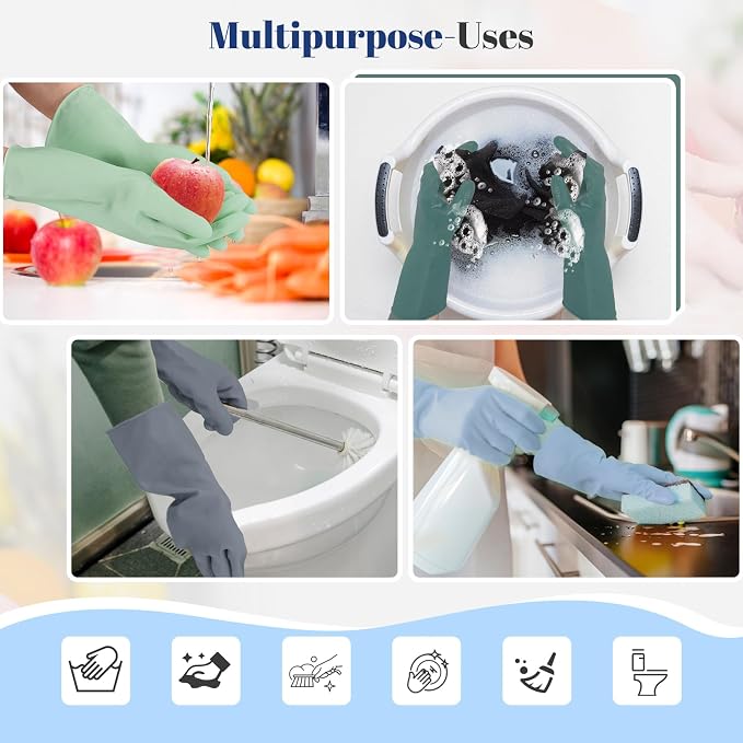 Rubber Kitchen Dishwashing Gloves - Image 7