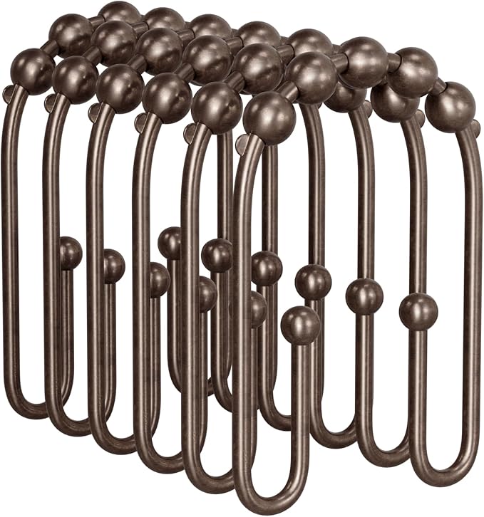 AmazerBath Shower Curtain Hooks Bronze Shower Curtain Rings Rust Proof by AmazerBath