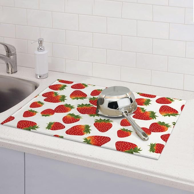 Cute Strawberry Dish Drying Mat - Image 7