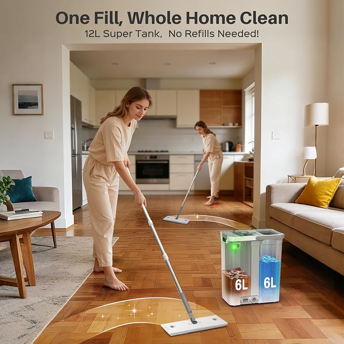 Mop and Bucket Set, Flat Mop and Bucket System - Image 6