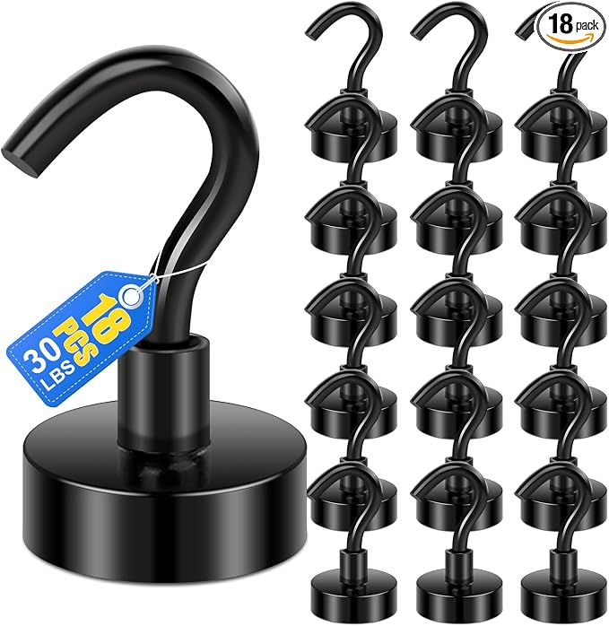 LOVIMAG Magnetic Hooks for Cruise Essentials 2026 Cabins Door 18 Pack-30LBS by LOVIMAG