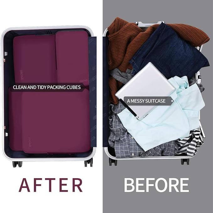 BAGAIL 4 Set/6 Set/8 Set Compression Packing Cubes Travel Accessories - Image 6
