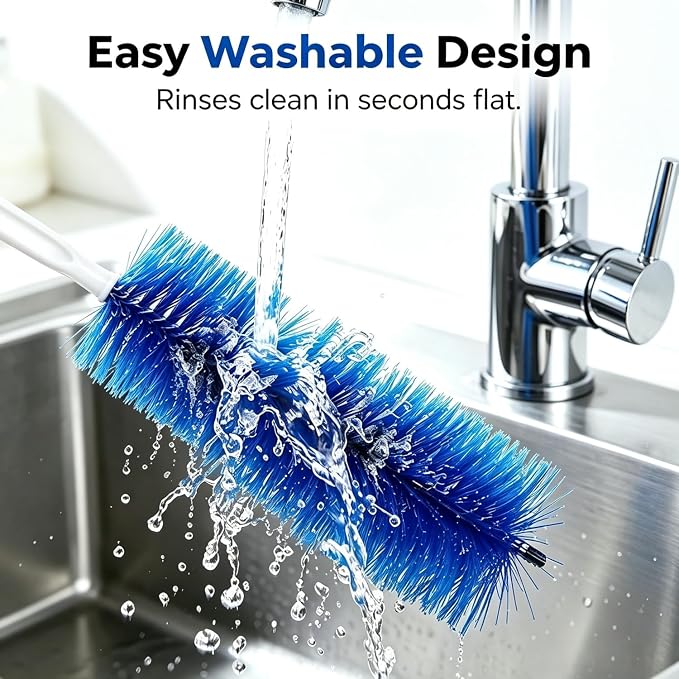 Bendable Microfiber Fan Cleaner Brush, Reusable Cobweb Duster, Washable Dust - Image 6