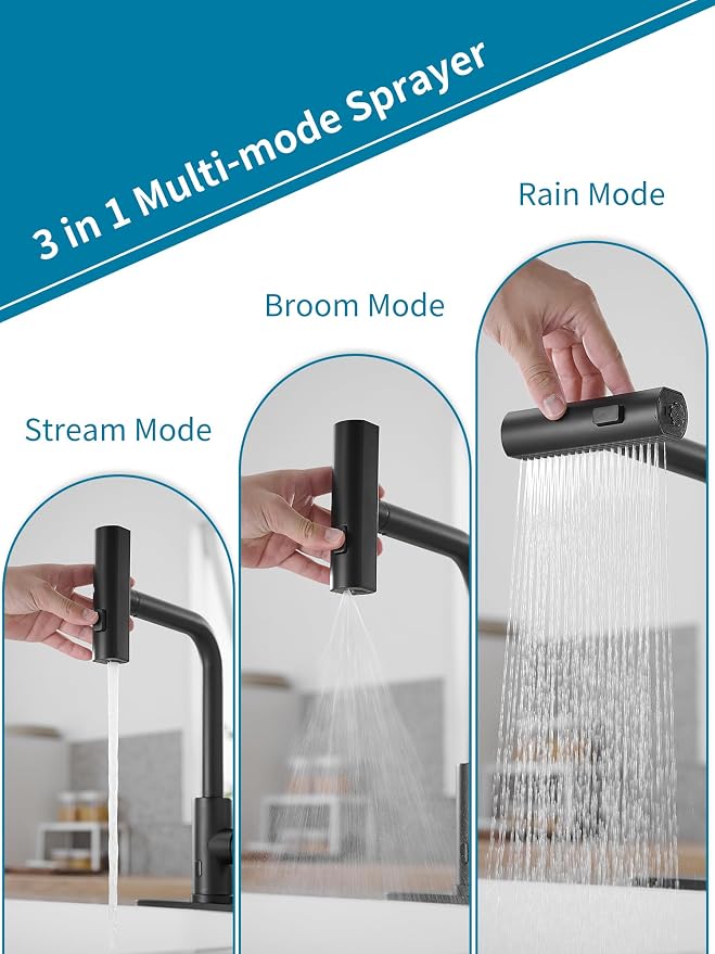 Touchless Black Kitchen Faucets - Image 4