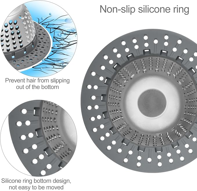 LEKEYE Shower Drain Hair Catcher | Bathtub Stopper/Shower Drain Cover/Drain - Image 6