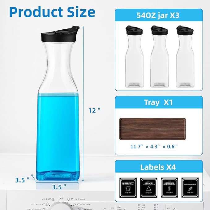 54oz Laundry Detergent Dispenser, Liquid Container - Image 2