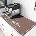 CooRug Fashion Coffee Mat, Dish Drying Mat 17" x 32" Brown | Hide Stain by CooRug