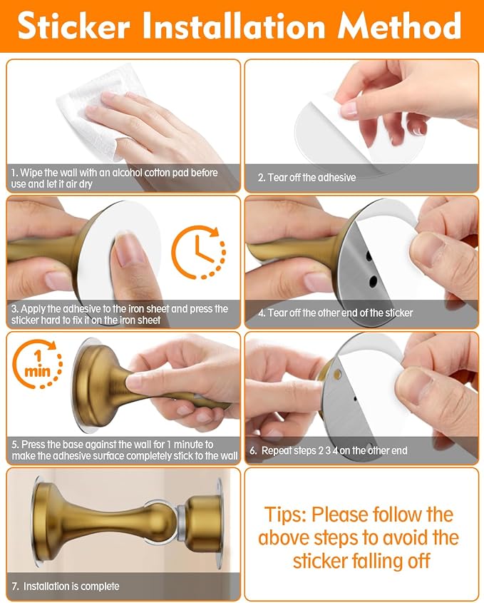 Magnetic Door Stoppers for Wall Door Catch Door Holder to Keep Door Open | 1 - Image 8