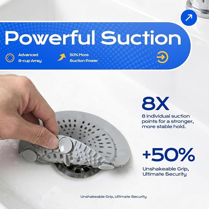 VLM 2 Pack Shower Drain Hair Catcher, Upgraded Drain Cover - Image 4