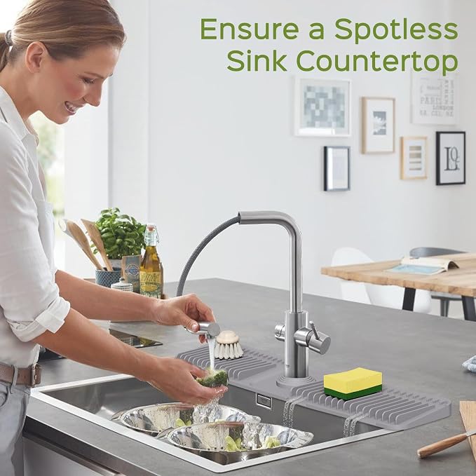 24 Inch Silicone Faucet Mat for Kitchen Sink Splash Guard – 2025 Upgraded - Image 3