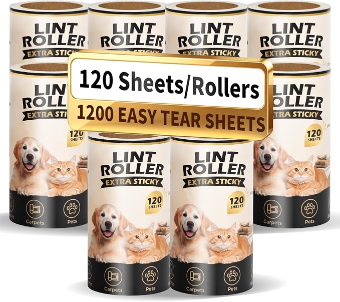 Extra Sticky Lint Roller Refills by RINOVIQ
