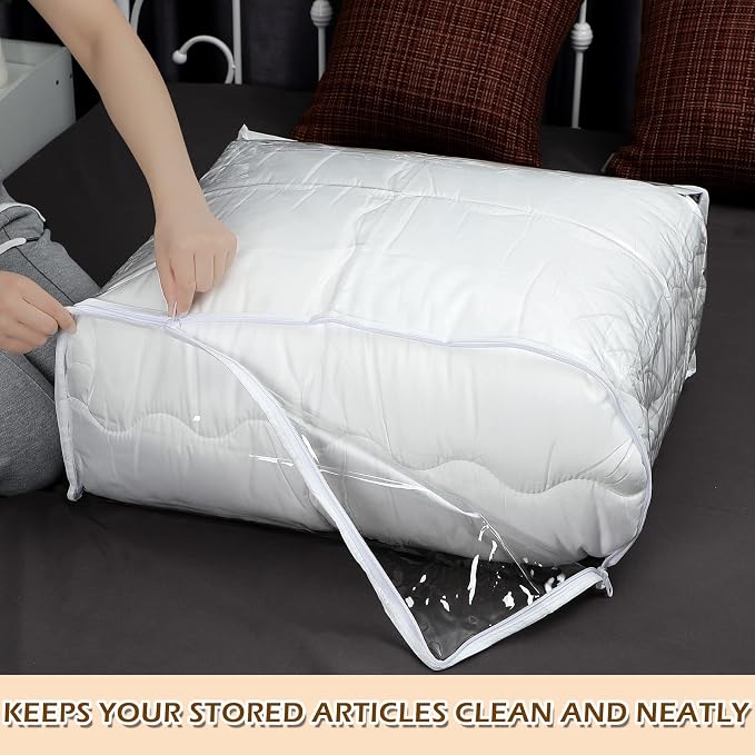 Shappy 6 Packs Clear Plastic Storage Bags - Image 4