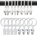 100 Pack Metal Curtain Rings by AMZSEVEN