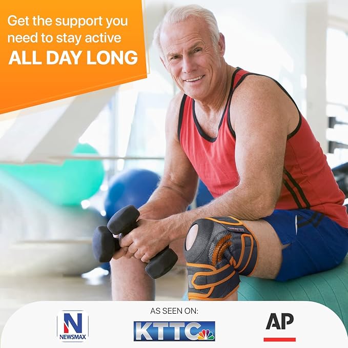 DR. BRACE ELITE Knee Brace with Side Stabilizers & Patella Gel Pads for Maximum Knee Pain Support and fast recovery for men and women-Please Check How To Size Video (XX-Large, Mars)