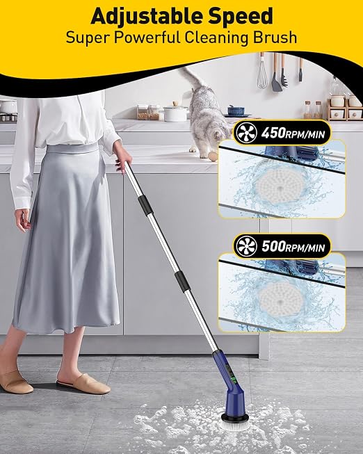 Electric Spin Scrubber for Bathroom, Shower Scrubber - Image 3