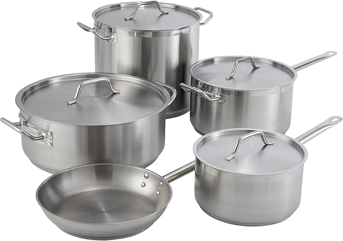 Winco Heavy-Duty Stainless Steel Sauce Pan with Lid, 2 Quart