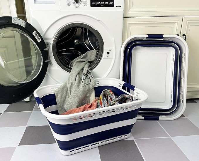 SAMMART 42L Collapsible Plastic Laundry Basket - Image 2
