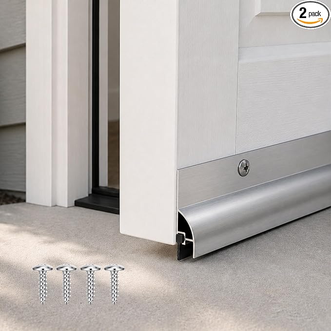 2 Pack Door Draft Stopper, Cuttable Weather Stripping Door Seal 36” Length by YYGCL