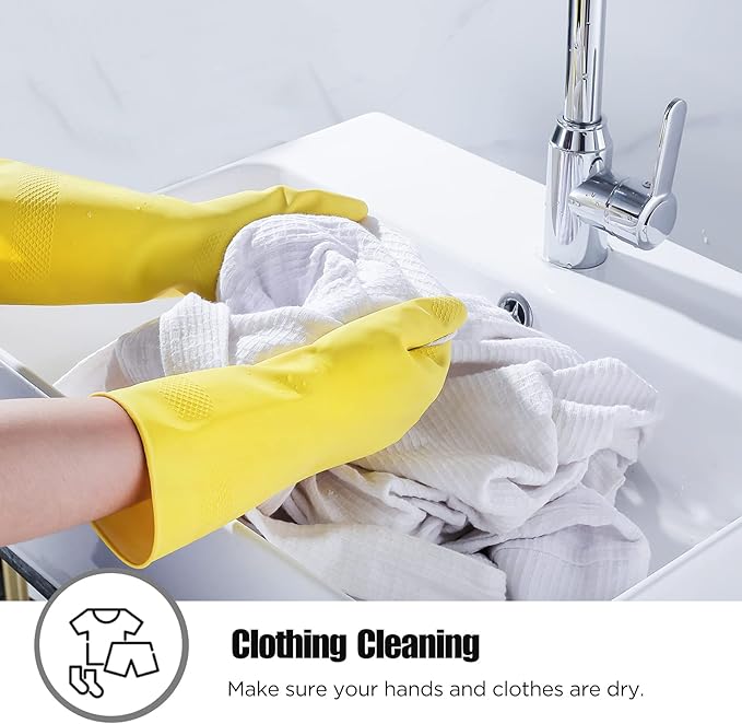 Rubber gloves dishwashing 2 or 4 Pairs - Image 4