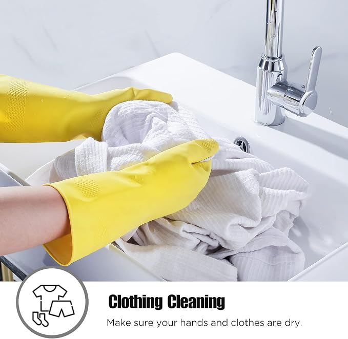 Rubber gloves dishwashing 2 or 4 Pairs - Image 4