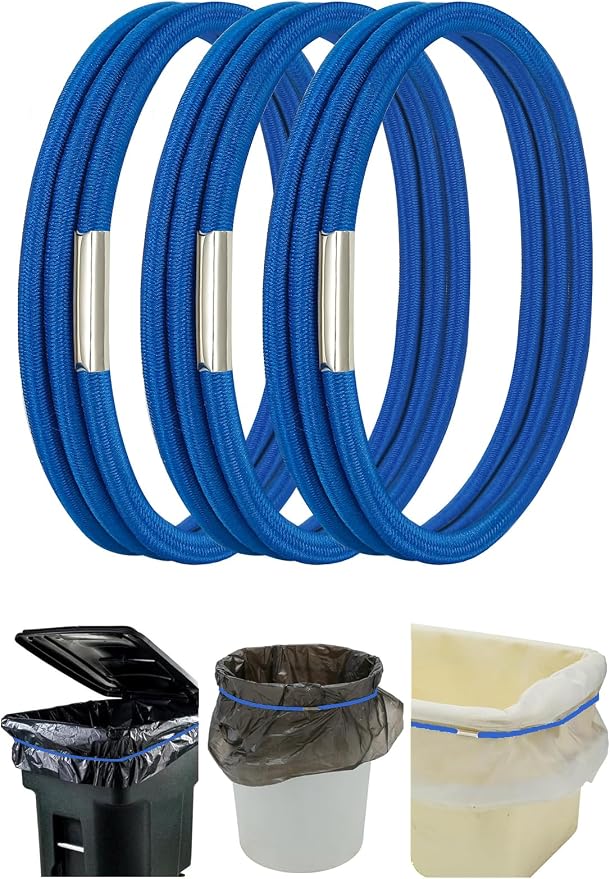 Garbage Can Rubber Bands, Trash Can Elastic Bands to Hold Garbage Bag in Place by Hongmed