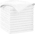 AIDEA White Microfiber Cleaning Cloth-12PK, Cleaning Rags 12"x 12" Reusable | by AIDEAHOME