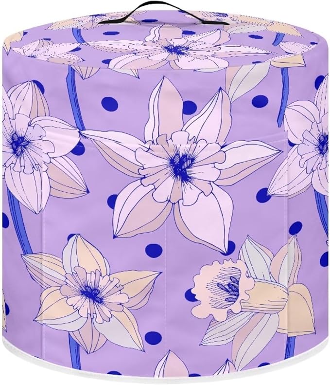 Purple Floral Dust Cover Instant Pot Heavy Duty Waterproof Dust Pressure Cooker Cover Case for Instant Pot Pressure Cooker Instant Pot Appliance Covers Pressure Cooker Size M