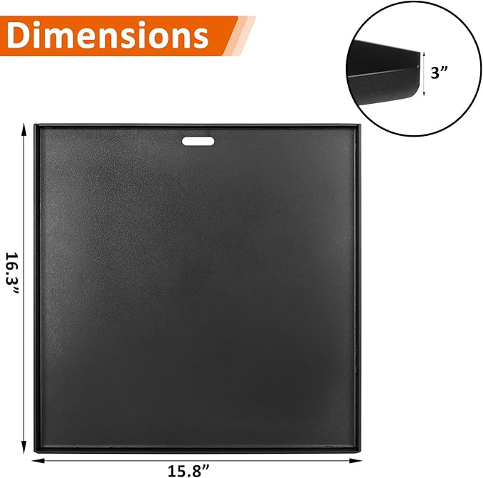 7672 Flat Top Griddle Replacement Parts for Weber Genesis E-325S S-325S SX-325S EX-325S Spirit 200 300 Genesis II 300 II 400 Smokefire EX4 EX6 Series Cast Iron Cooking Plate Insert Accessories