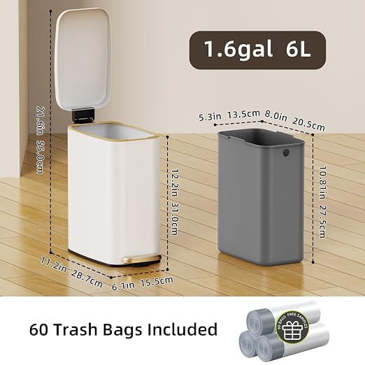 KSSKSS Small Bathroom Trash Can - Image 6