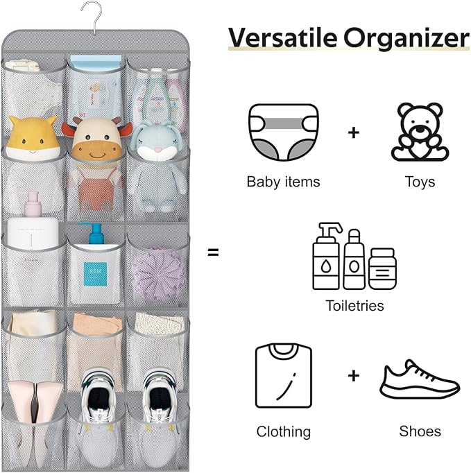 MISSLO 30 Large Pockets Dual Sided Hanging Shoe Organizer - Image 5