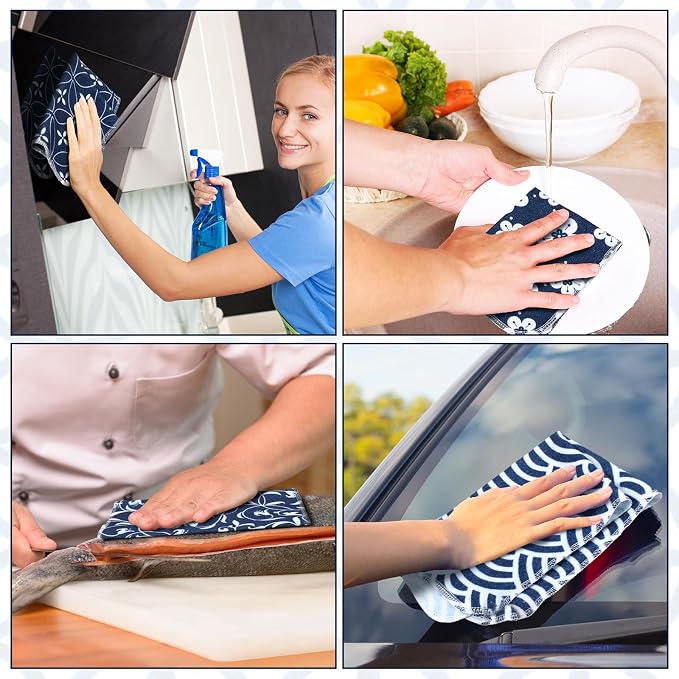 72 Pcs Reusable Paper Towels Kitchen Cloths Japanese Style - Image 4