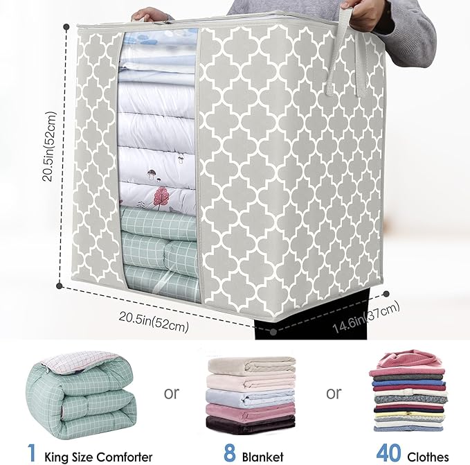 Storage Bags 8 Pack 100L Clothes Organization and Storage Containers | Large - Image 3
