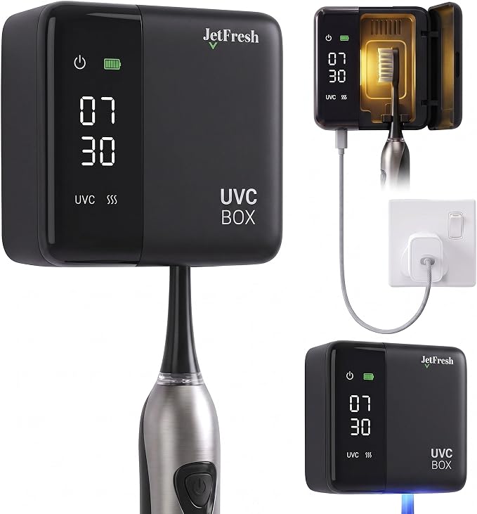 Jetfresh UV Toothbrush Sanitizer Holder & Cleaner by JetFresh