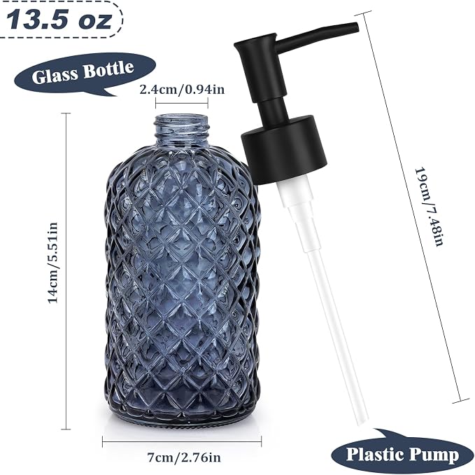 13.5oz Glass Soap Dispenser - Image 2
