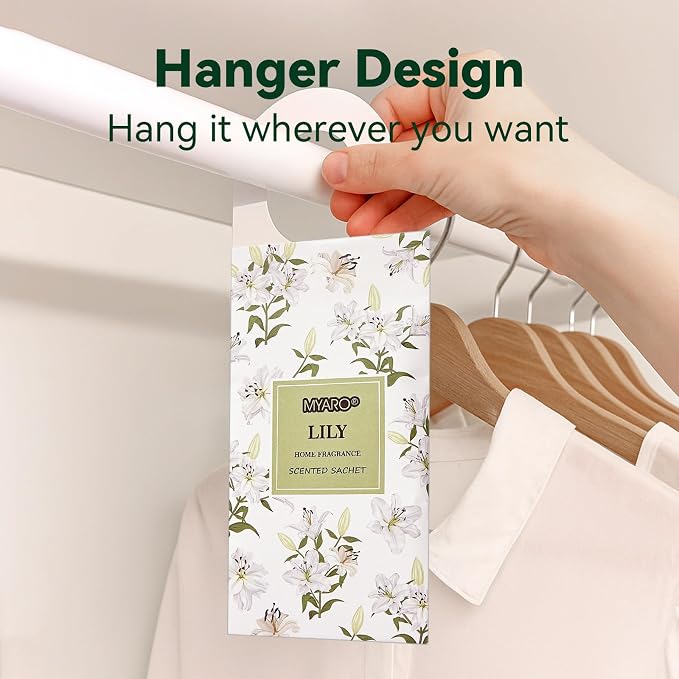 MYARO 12Pcs 6 Scented Sachets Hanging Car Air Freshener, Closet Deodorizer - Image 2