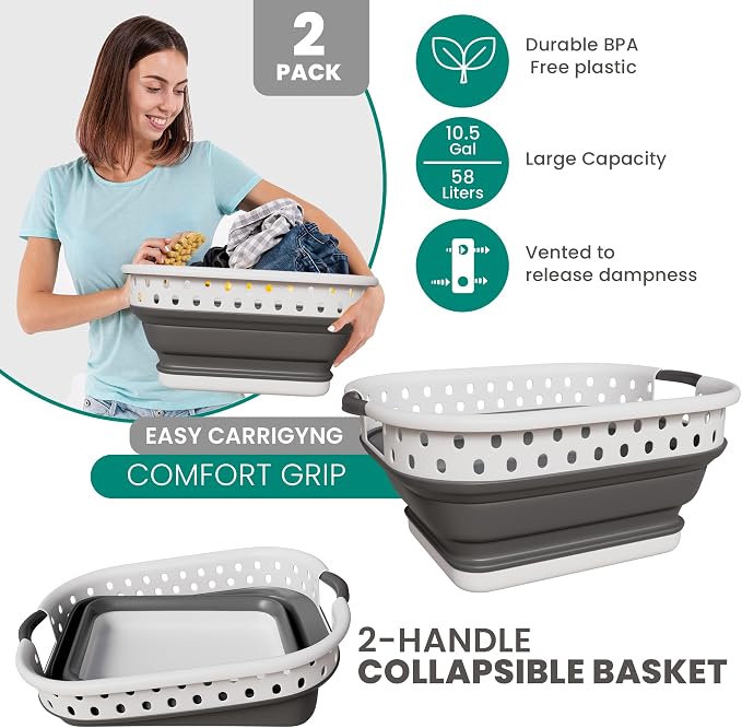 Ideality Shop Collapsible Laundry Baskets - Image 3
