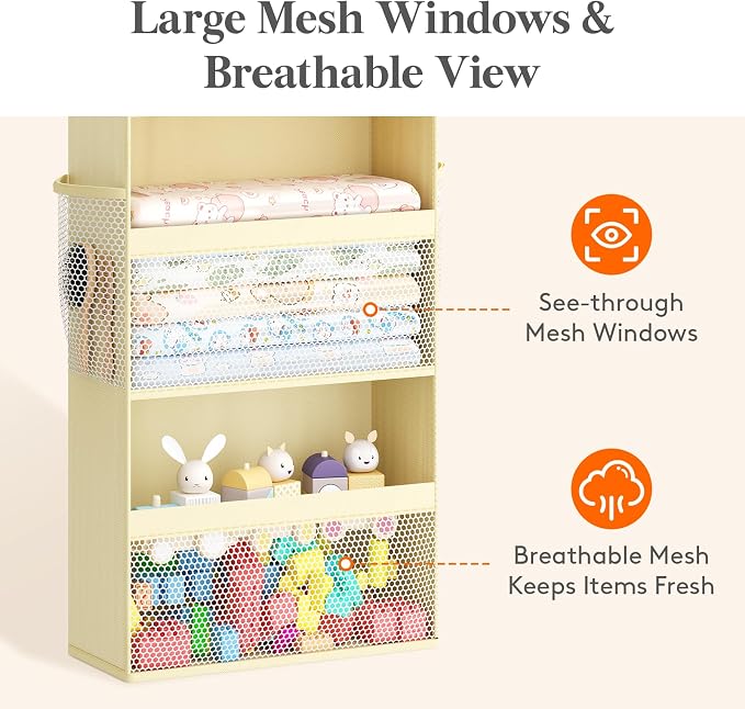 Lifewit 5 Tier Over the Door Organizer, Diaper Hanging Storage - Image 4