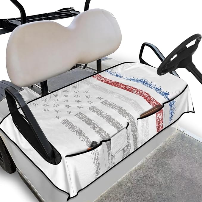 Waterproof Golf Cart Seat Cushion Cover with Soft Microfiber Surface and Non-Slip Backing, Designed to Keep Seats Clean and Comfortable Outdoors