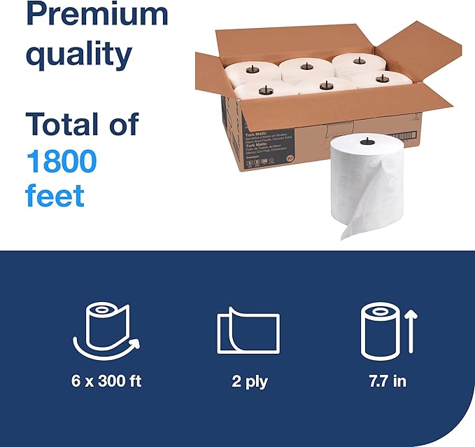 Tork Matic Extra Soft Paper Hand Towel Roll White - Image 2