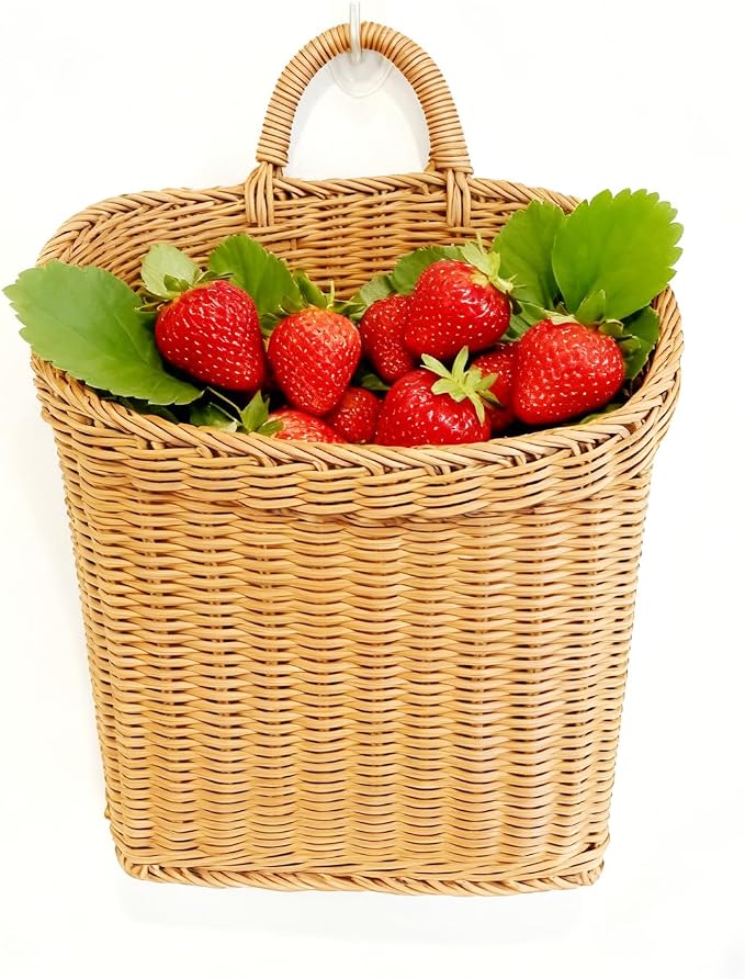 Hanging Basket for Wall Hanging Wicker Wall Baskets for Storage, Space-Saving - Image 8