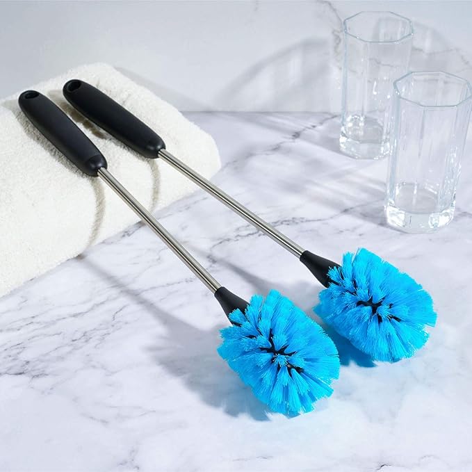 MOSOLAN Stainless Steel Water Bottle Cleaning Scrubbing Brush, 15 in | 2 Pack - Image 4