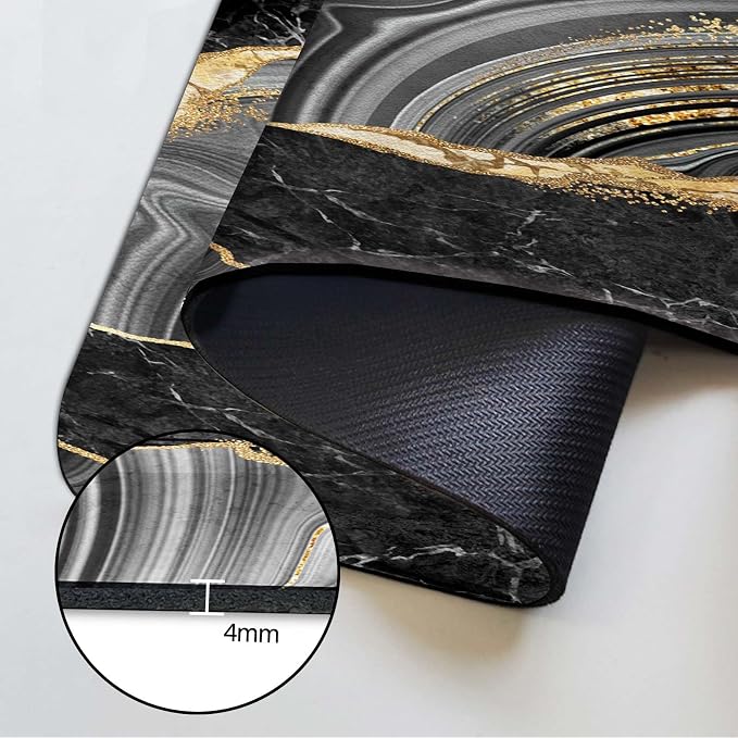 MCALK Marble Black Kitchen Sink Faucet Mat Splash Guard, Absorbent Quick-Dry - Image 6