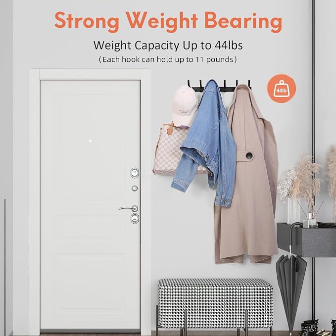 Optish Coat Rack Wall Mount, Wall Hooks - Image 3